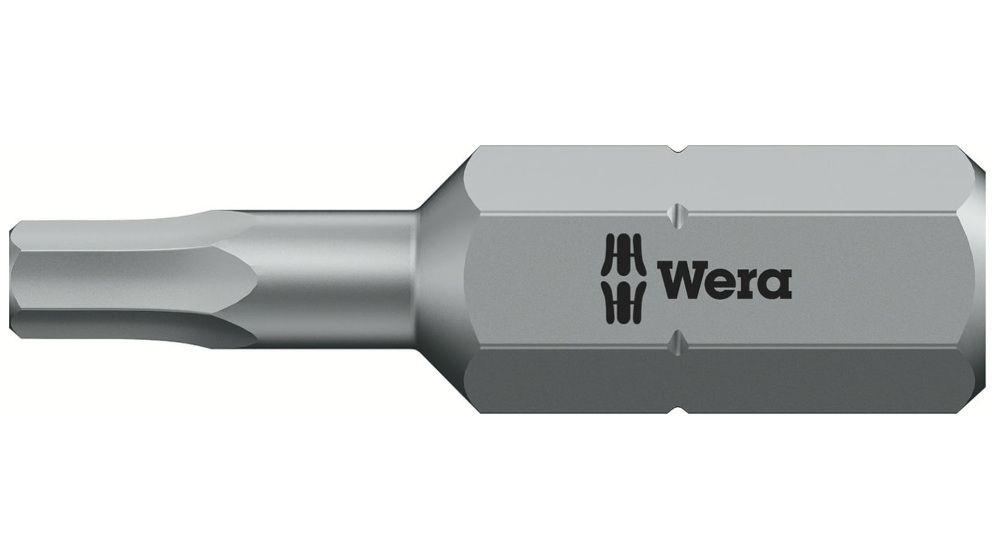 Wera Hexagon Screwdriver Bit, 3 mm Tip