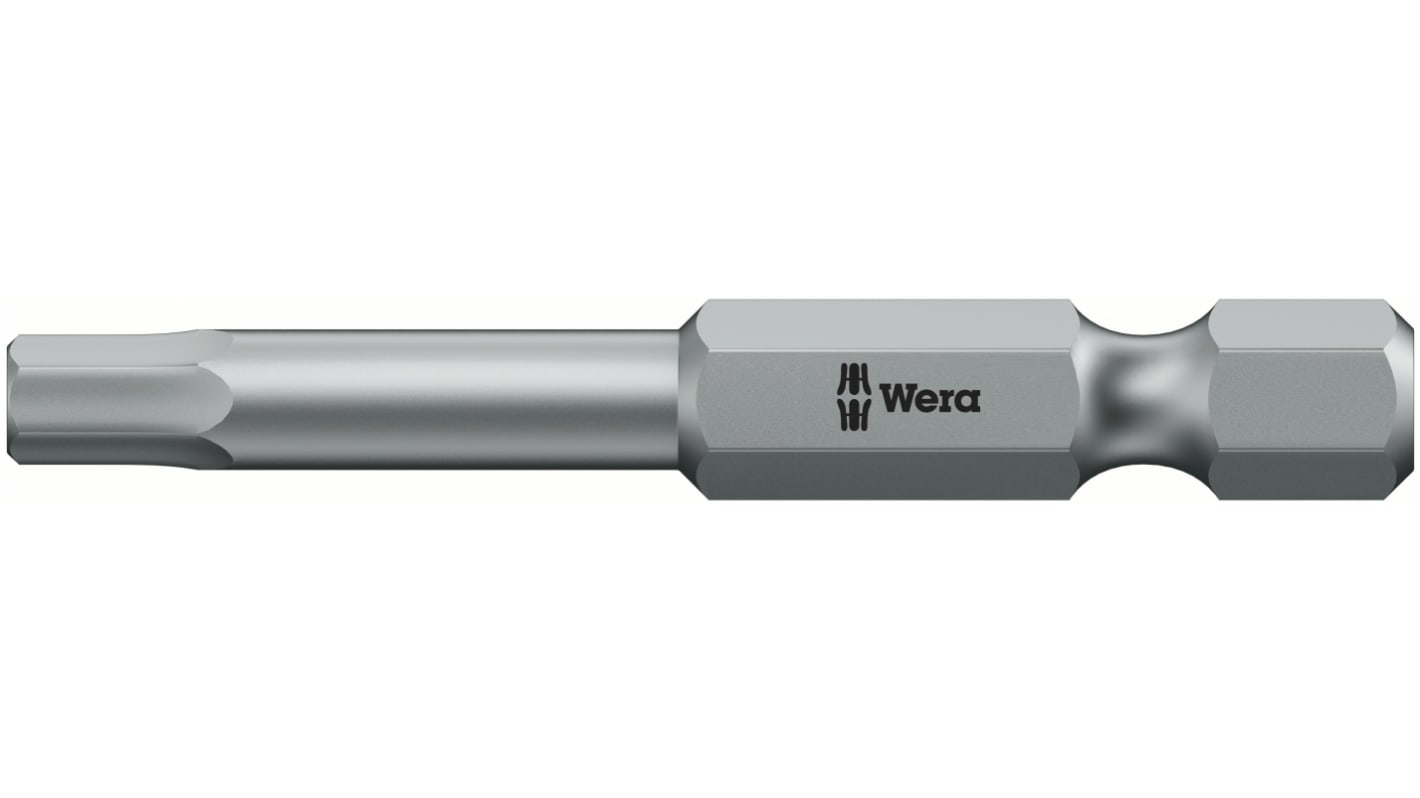 Wera Hexagon Screwdriver Bit, 6 mm Tip, 89 mm Overall