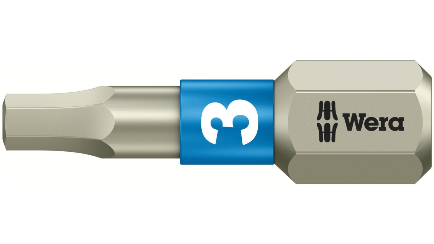 Wera Hexagon Screwdriver Bit, 3 mm Tip