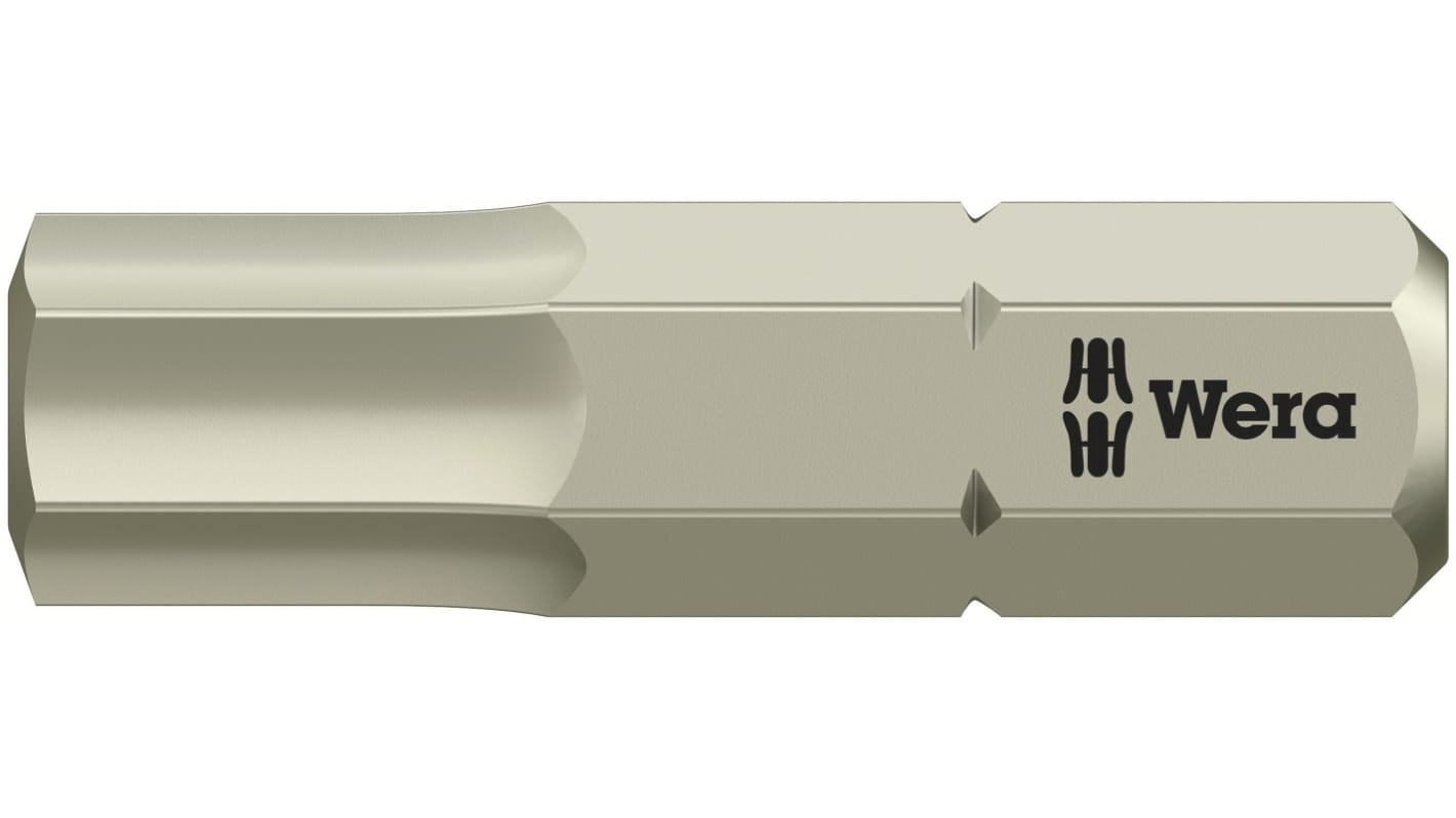 Wera Hexagon Screwdriver Bit, 6 mm Tip