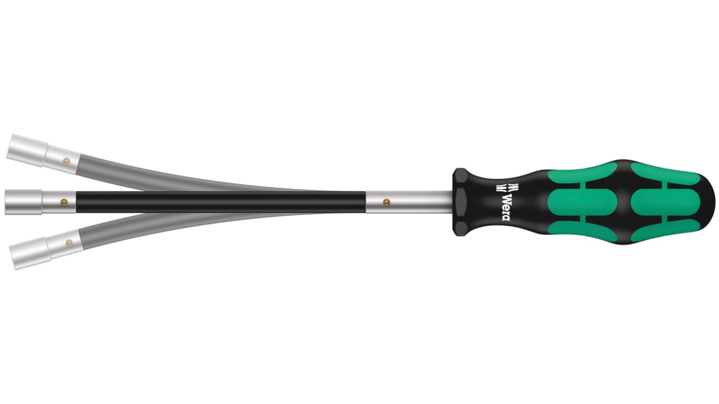 Wera Hexagon Nut Driver, 6 mm Tip, 167 mm Blade, 265 mm Overall