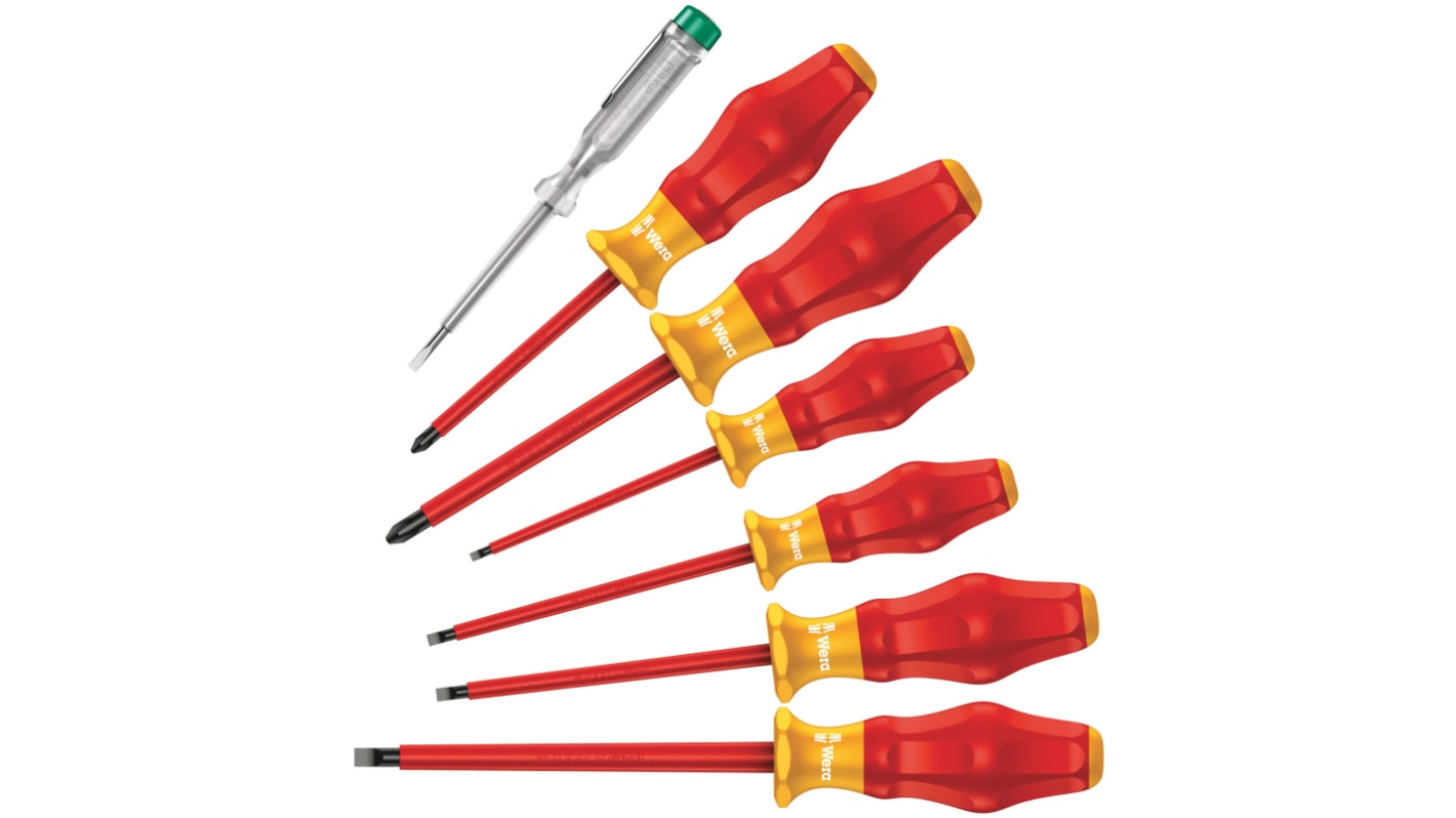 Wera Phillips; Slotted Insulated Screwdriver Set, 7-Piece