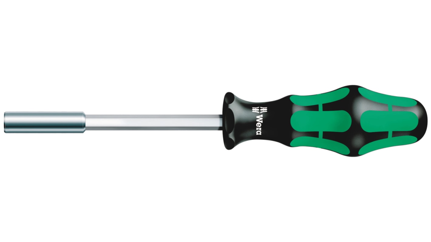 Wera Hexagon Bit Holder Screwdriver, 1/4 in Tip, 120 mm Blade, 232 mm Overall