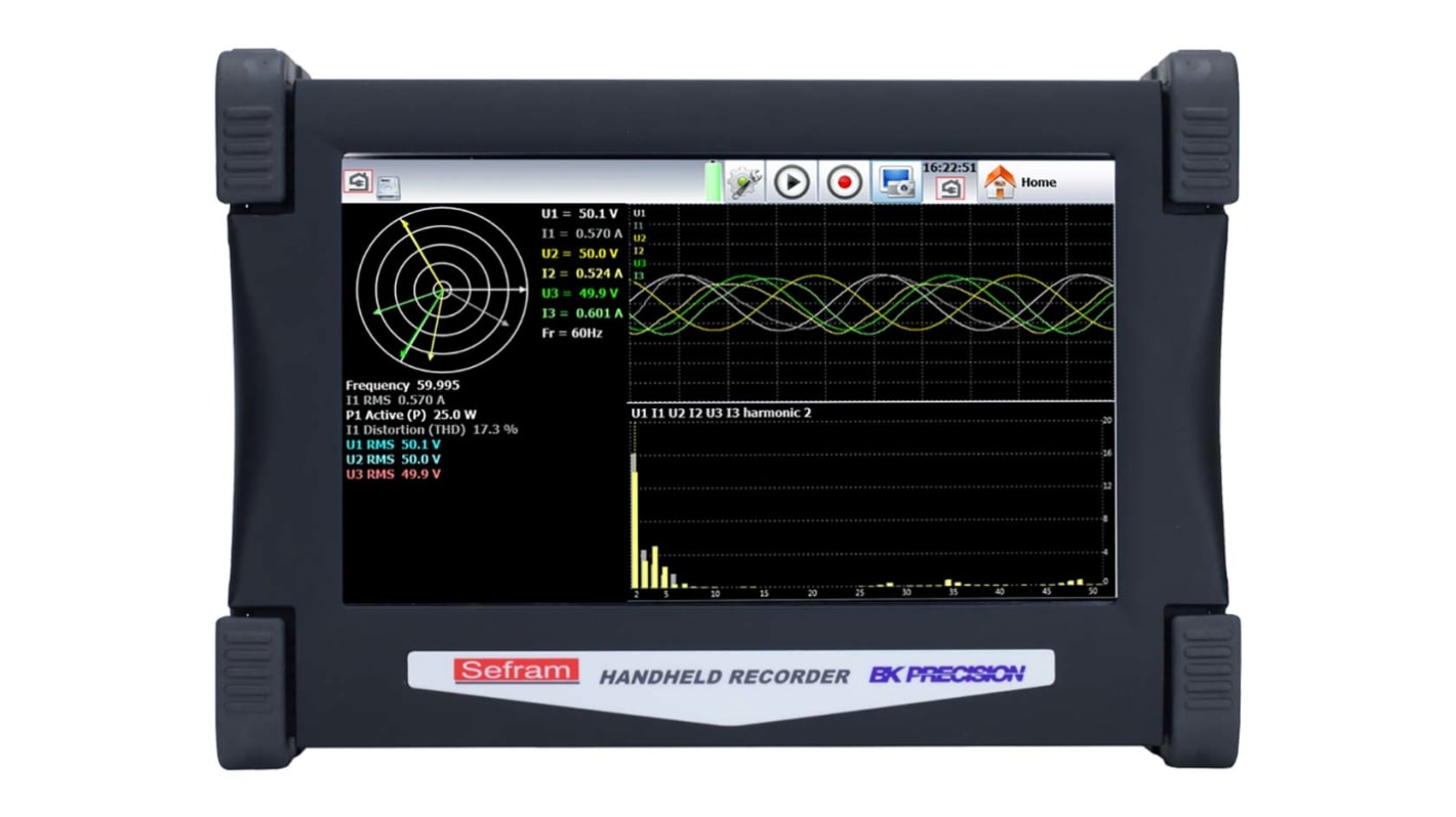 Sefram 1Msps 4-Kanal Datenerfassung, Ethernet, USB-Anschluss, Analog, Digital-Eingang, Batterie-, Netzbetrieb, 14 Bit