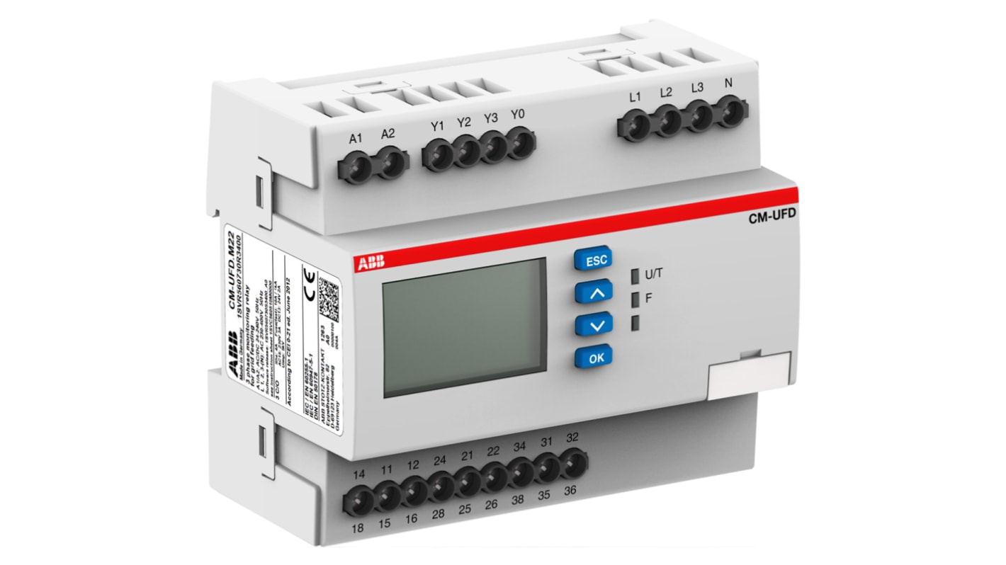 ABB モニタリングリレー, SPDT, 1SVR560730R3400 CM-UFD.M22