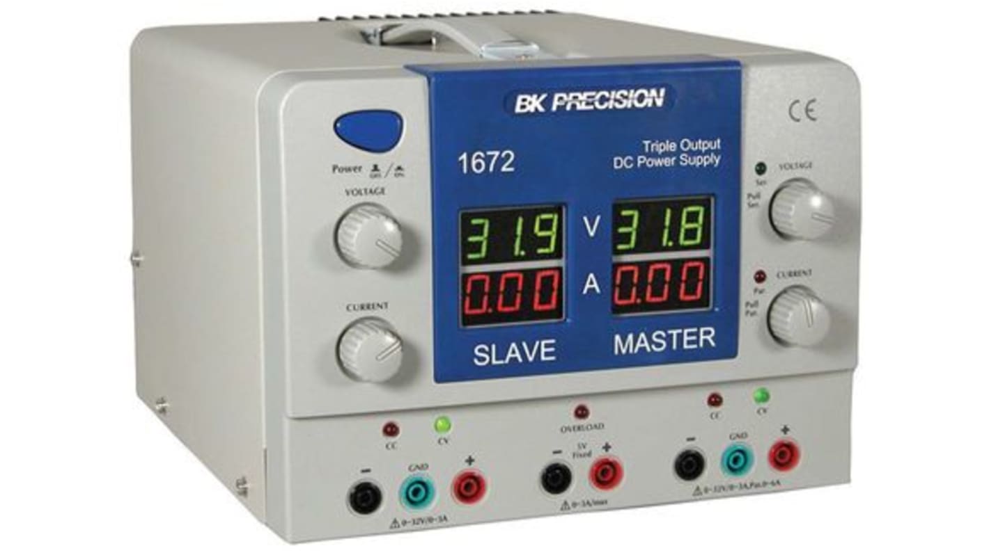 Alimentation de laboratoire, 0 → 32V, 0 → 3A, 3 sorties 207W, Etalonné RS