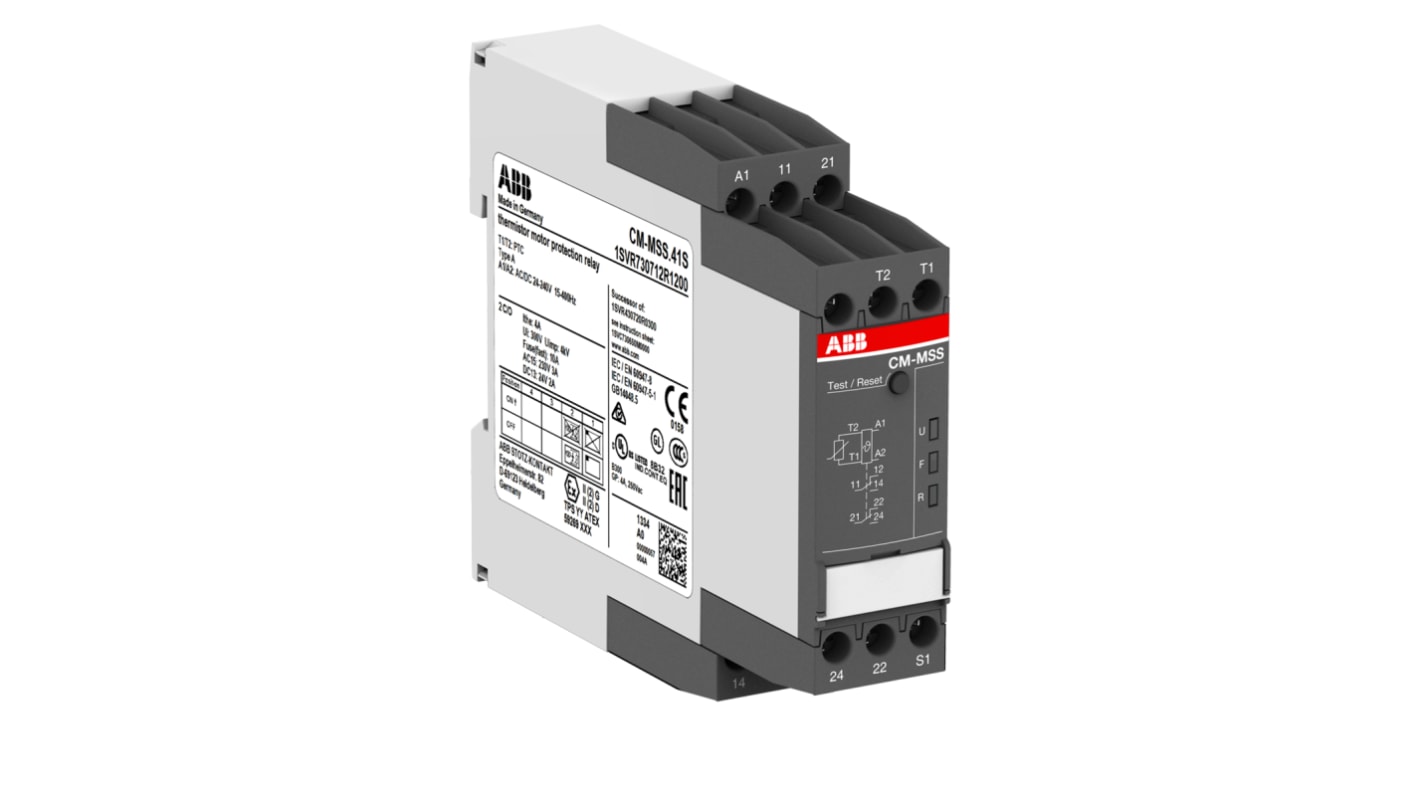 Relé de supervisión de Temperatura ABB serie CM-MSS, DPDT, ATEX, para carril DIN