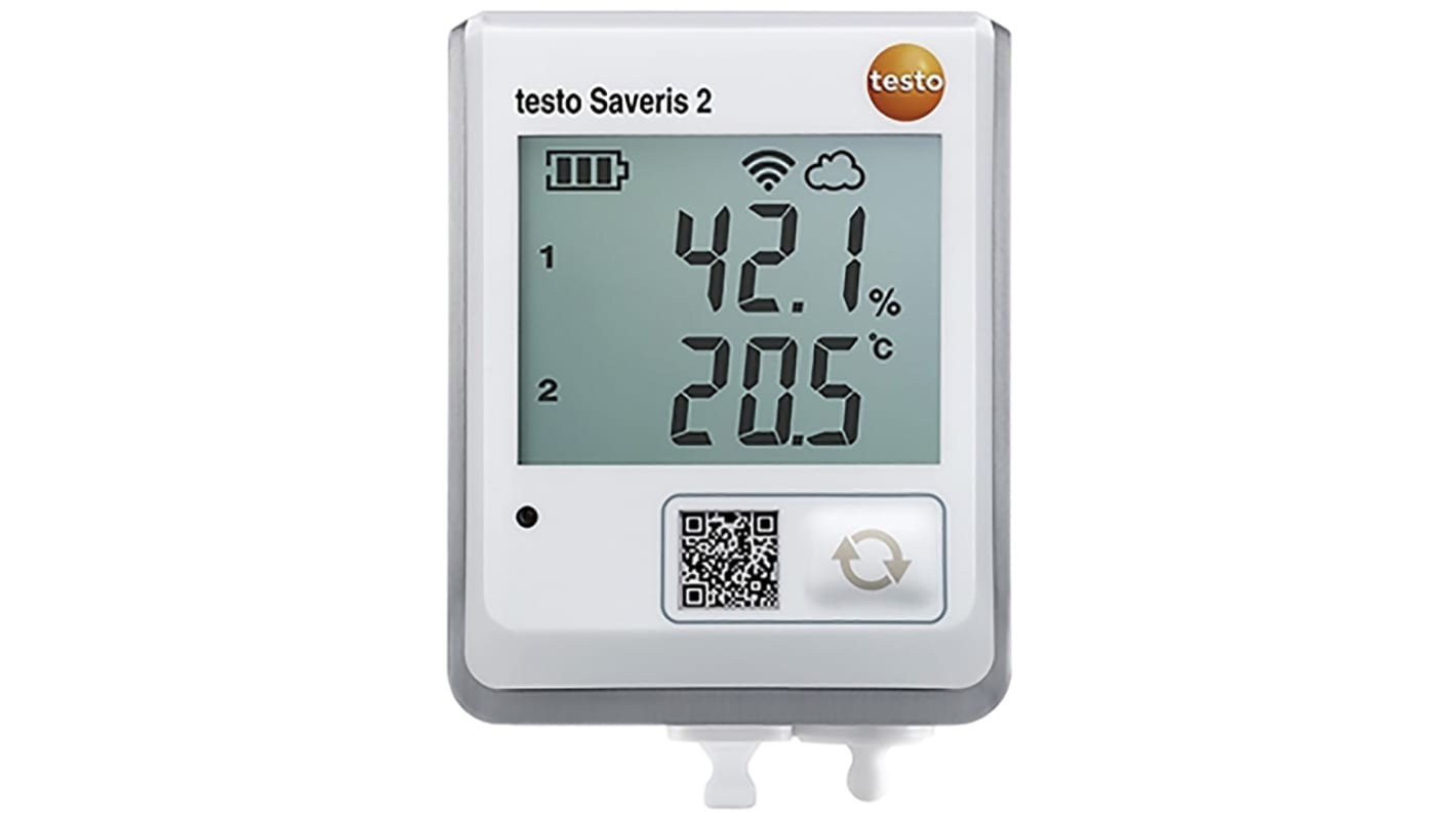 Registrador de datos Testo Saveris 2-H2, para Humedad, Temperatura, con alarma, display LCD, interfaz USB