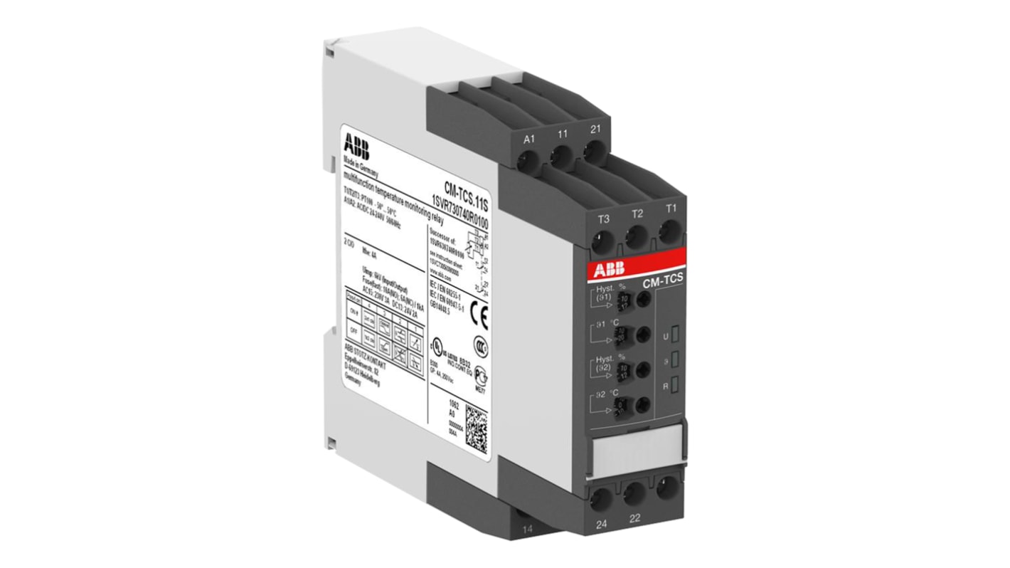 ABB Temperature Monitoring Relay, SPDT