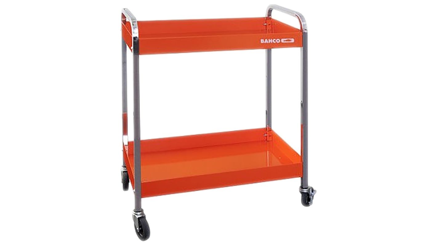 Bahco 2 Shelf Aluminium Workshop Trolley, 759 x 432 x 1025mm, 30 (per shelf)kg Load