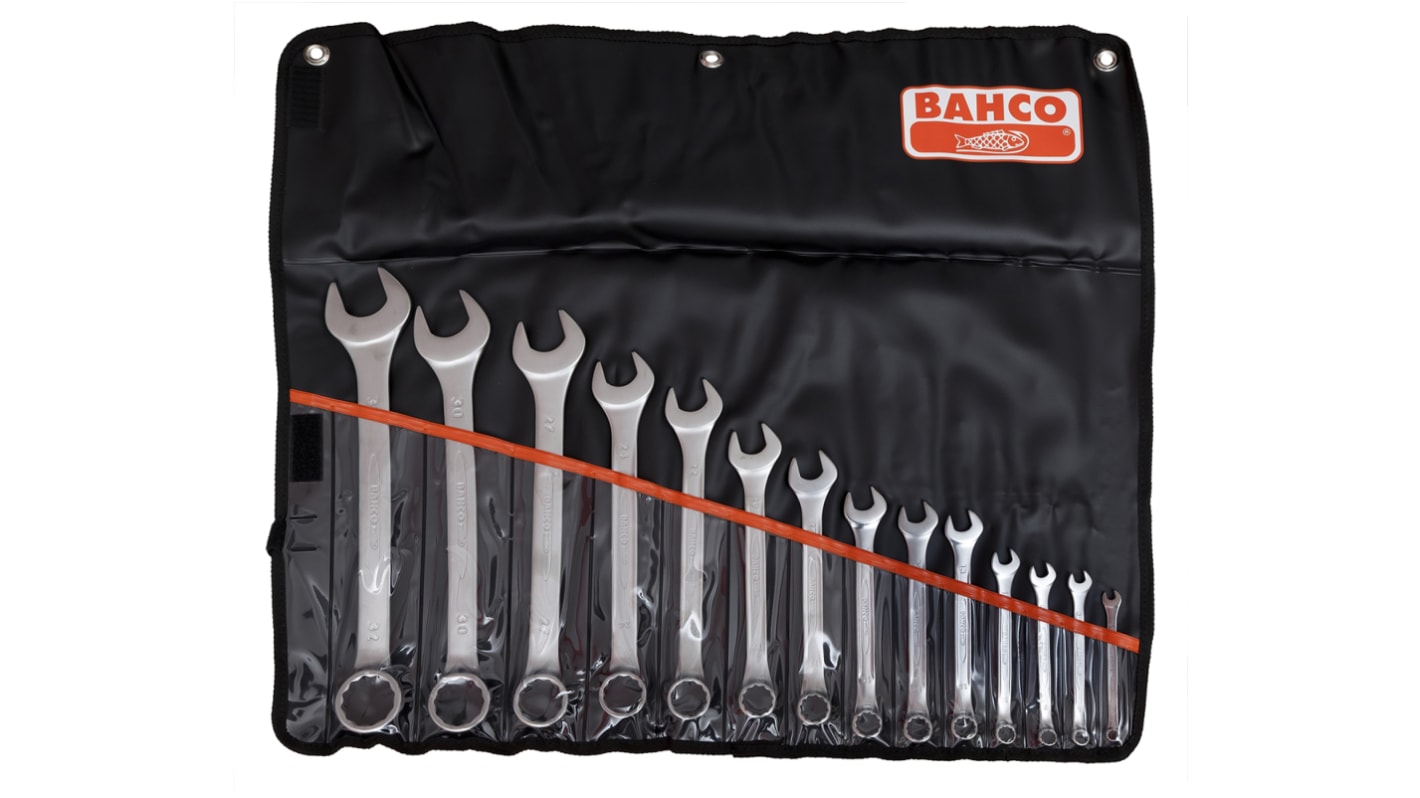 Bahco 111M Series 17-Piece Spanner Set, 8 → 32 mm, Alloy Steel