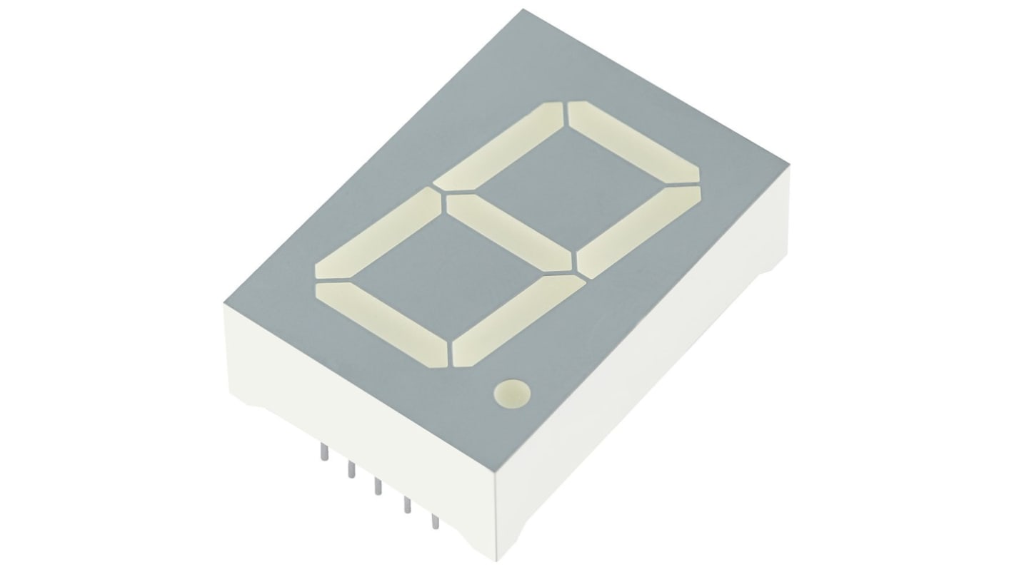 SC10-21SYKWA Kingbright 7-Segment LED Display, CC Yellow 400 mcd RH DP 26mm