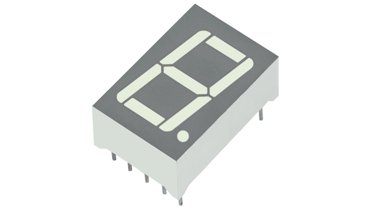 Kingbright SC56 LED-Anzeige 7-Segment, Grün 570 nm Zeichenbreite 8mm Zeichenhöhe 14.2mm THT
