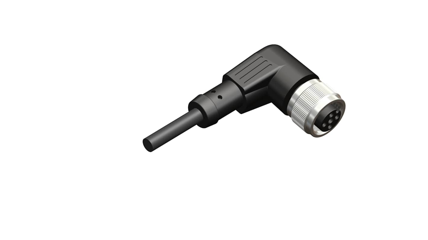 RS PRO Right Angle Female 4 way M12 to Unterminated Sensor Actuator Cable, 5m