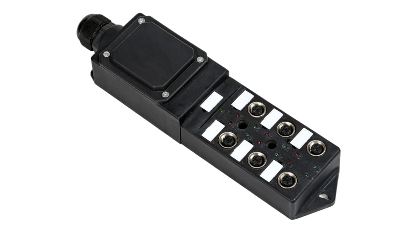 RS PRO Sensor Box, M12, 5 way, 6 port