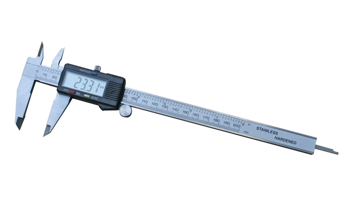 RS PRO 200mm Digital Caliper Caliper 0.01 mm Resolution, Metric