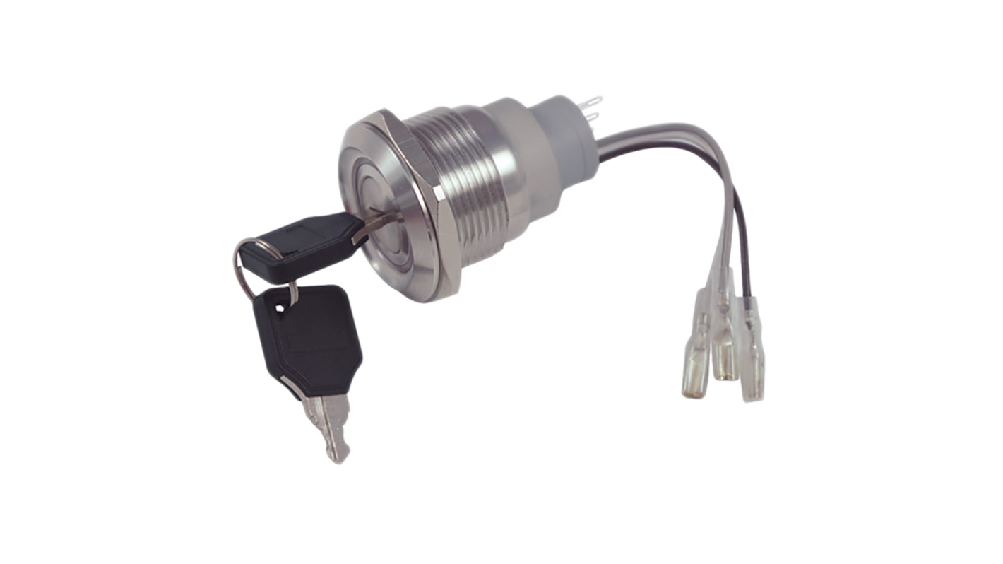 RS PRO IP40 Key Switch, SPDT, 5 A 2-Way