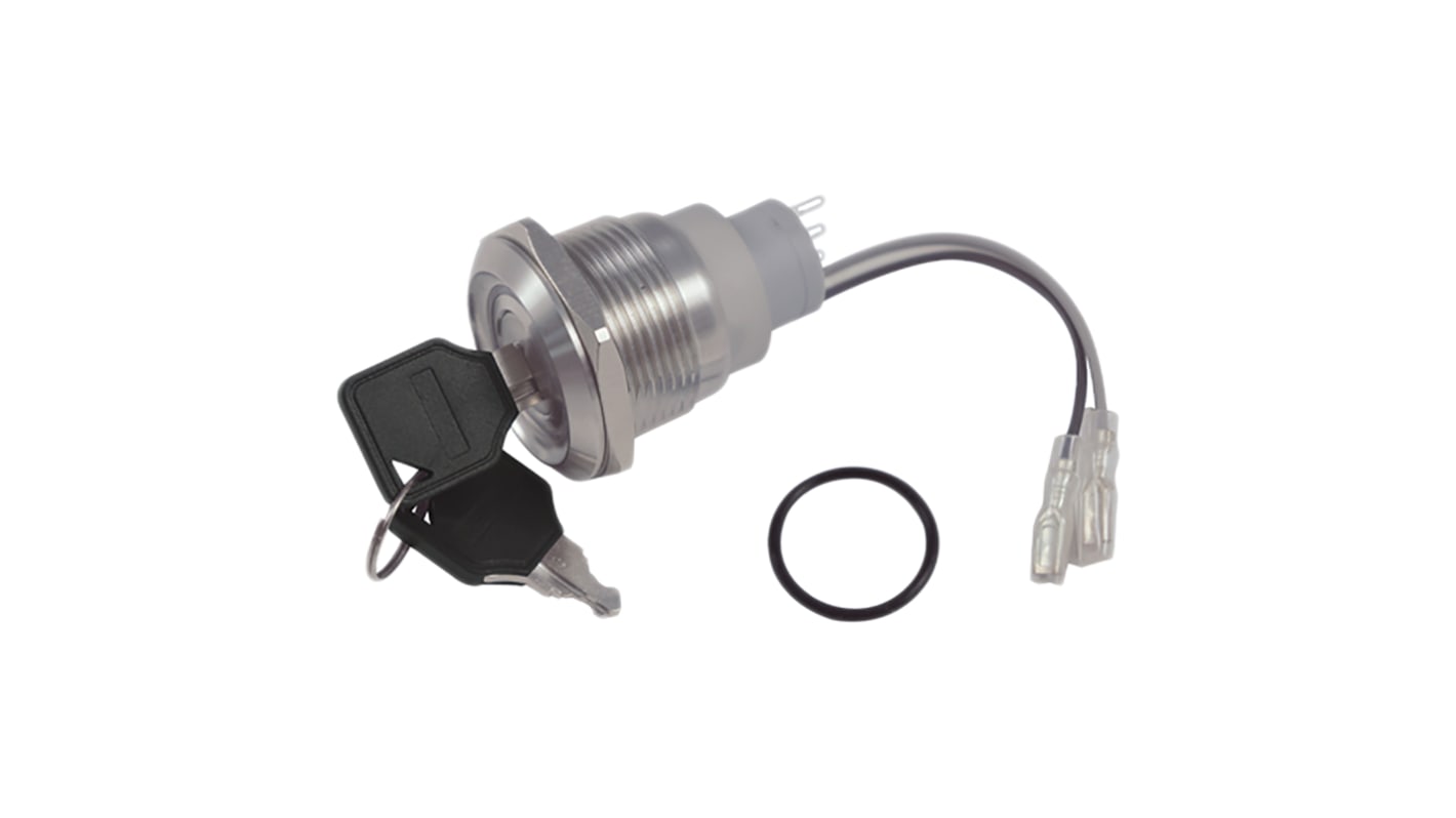 RS PRO IP40 Key Switch, SPDT, 5 A 2-Way