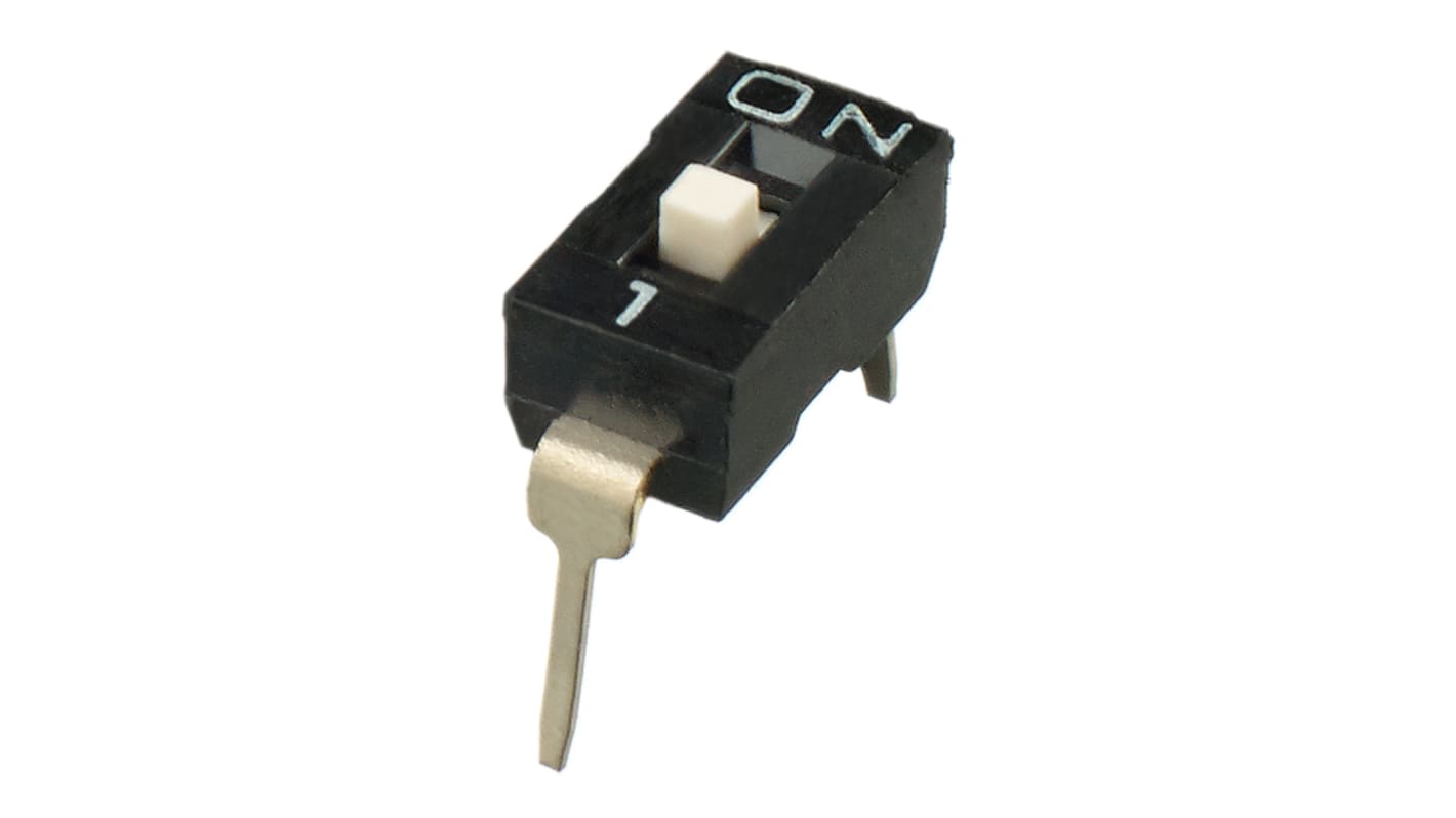 APEM 1 Way Through Hole DIP Switch SPST, Raised Actuator