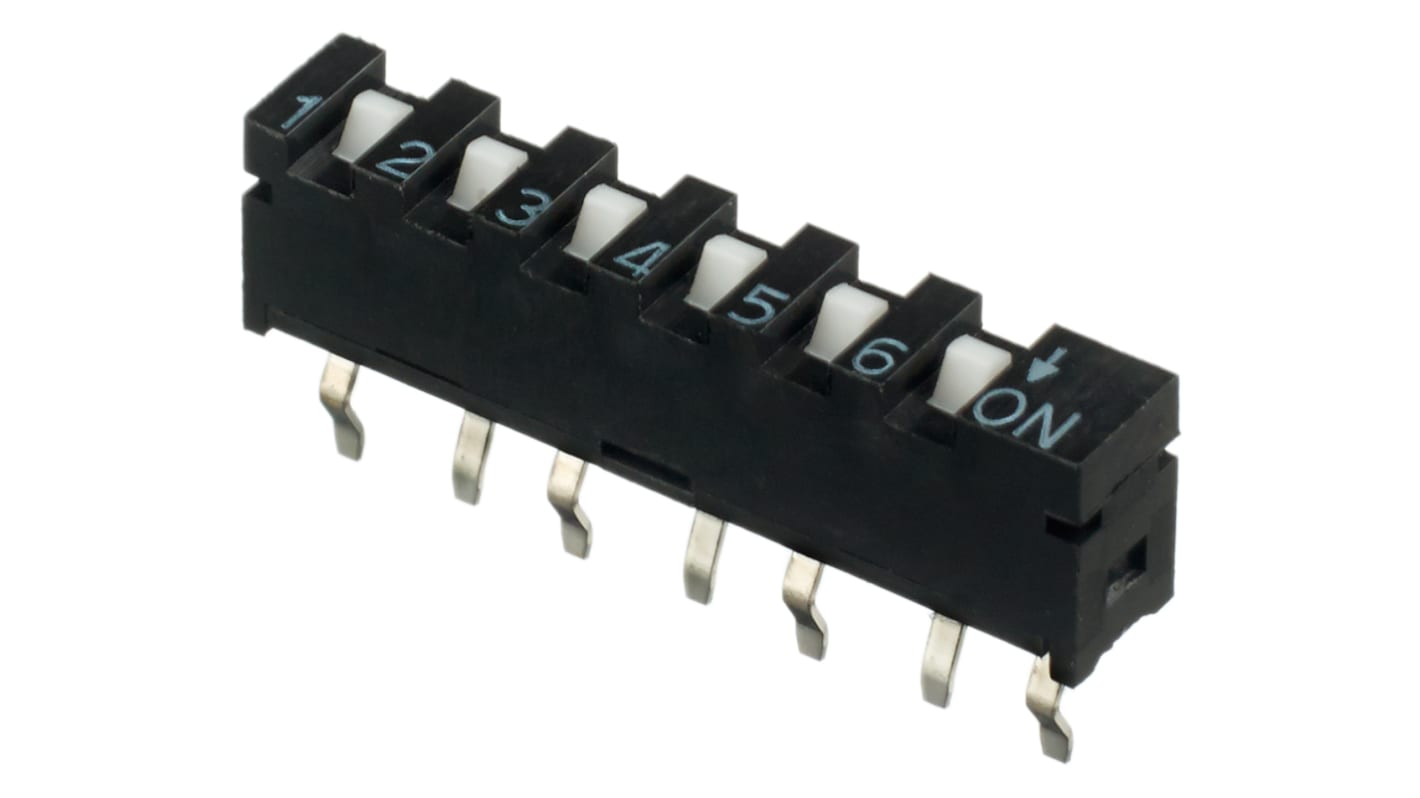 Apem 6 Way PCB SIP Switch SPST