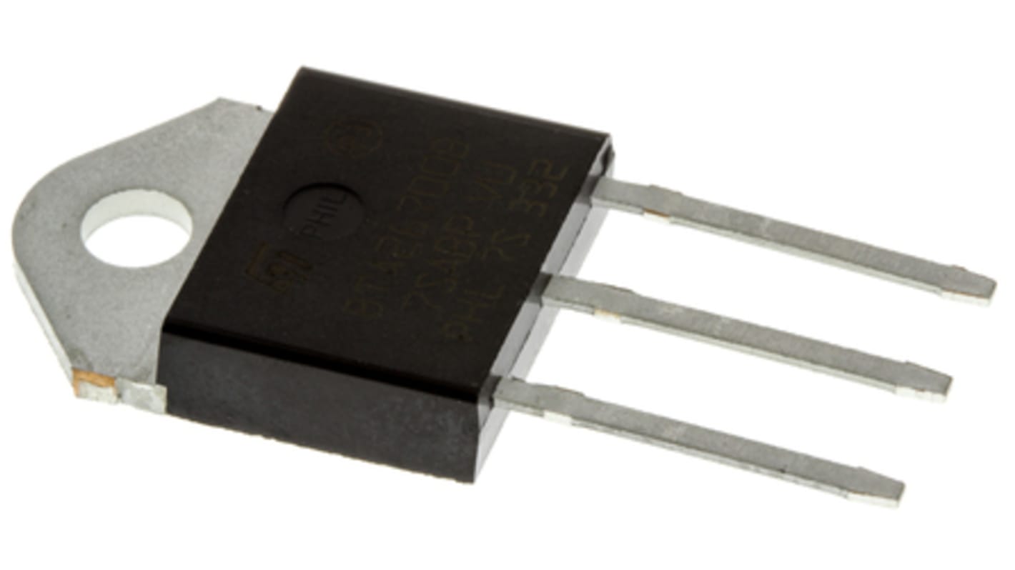 STMicroelectronics Through Hole, 3-pin, TRIAC, 800V, Gate Trigger 1.3V 800V