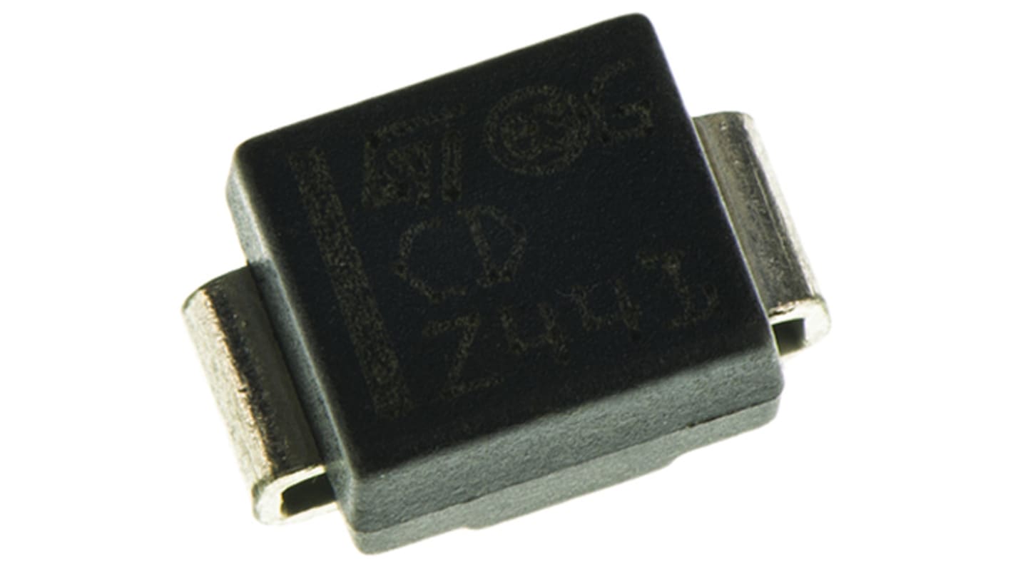 STMicroelectronics SMAJ5.0CA-TR, Bi-Directional TVS Diode, 400W, 2-Pin DO-214AC