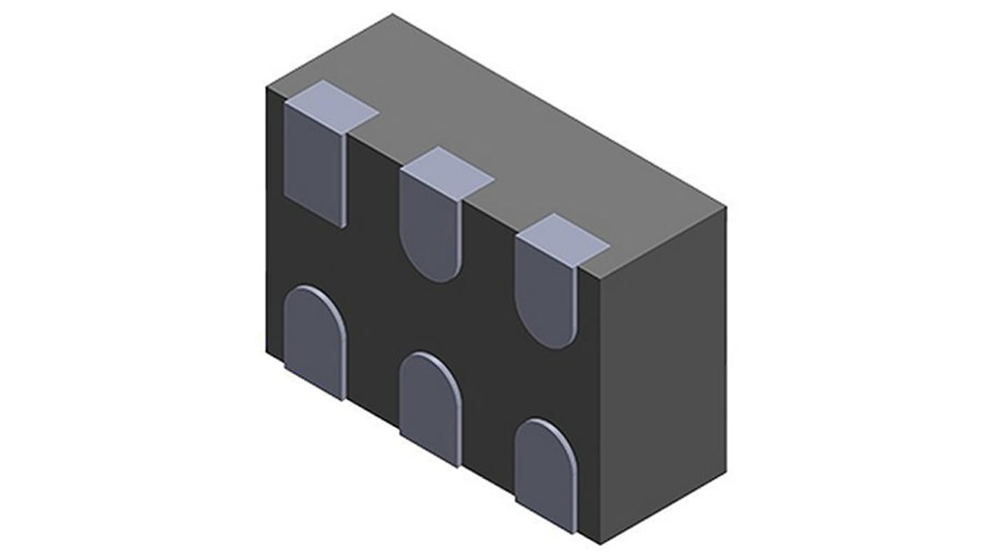 STMicroelectronics USBULC6-2M6, Dual-Element Uni-Directional ESD Protection Array, 6-Pin μQFN