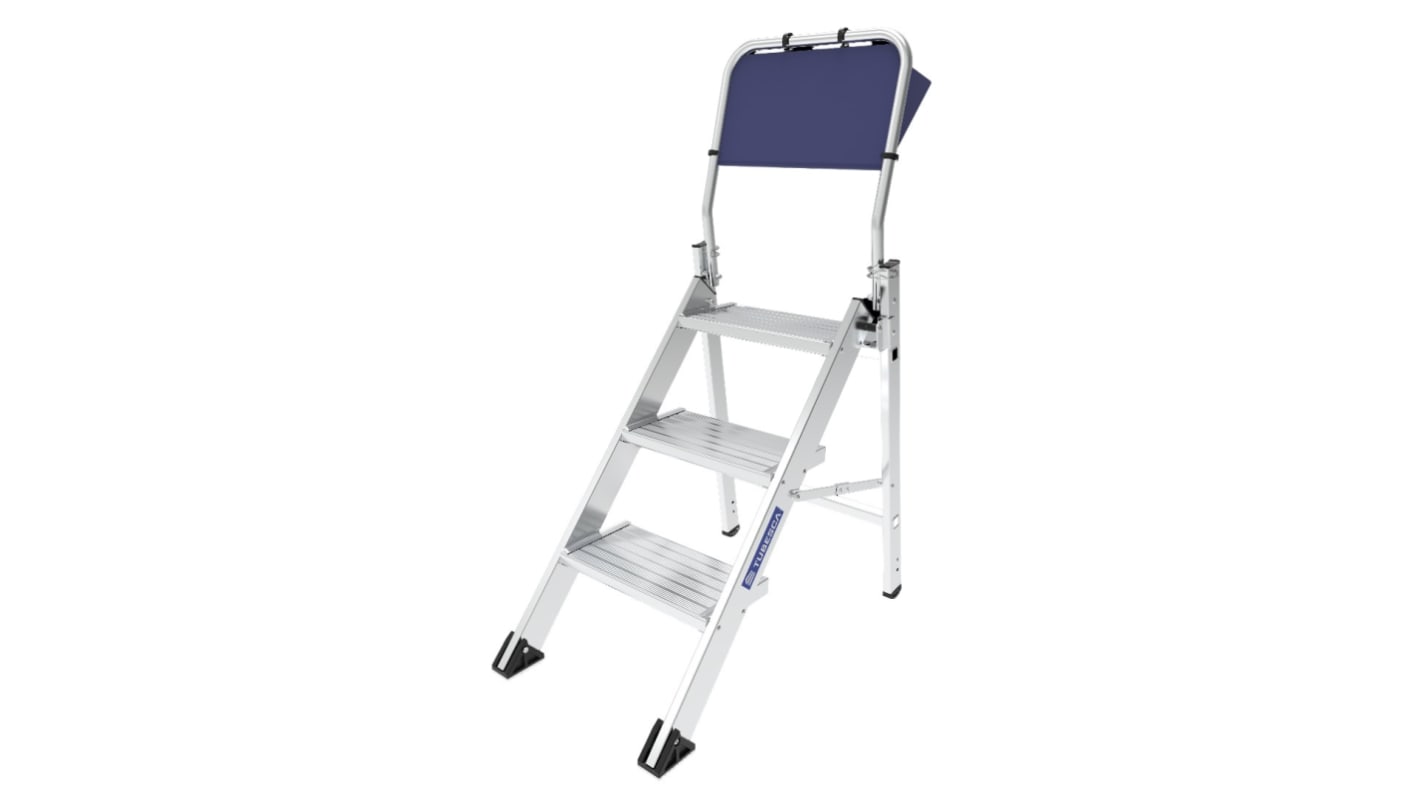 TUBESCA Aluminium 3 steps Step Ladder, 0.71m platform height, 1.33m open length