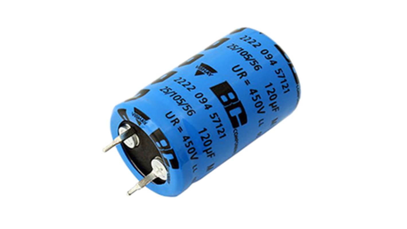 Vishay 100μF Aluminium Electrolytic Capacitor 400V dc, Through Hole - MAL209456101E3