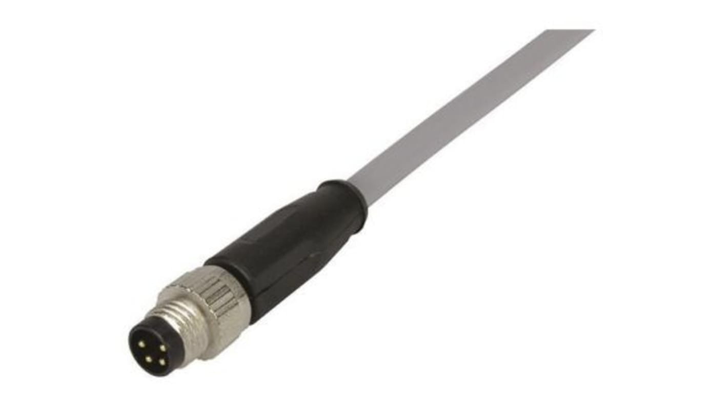 Harting Straight Female 4 way M8 to Unterminated Sensor Actuator Cable, 5m