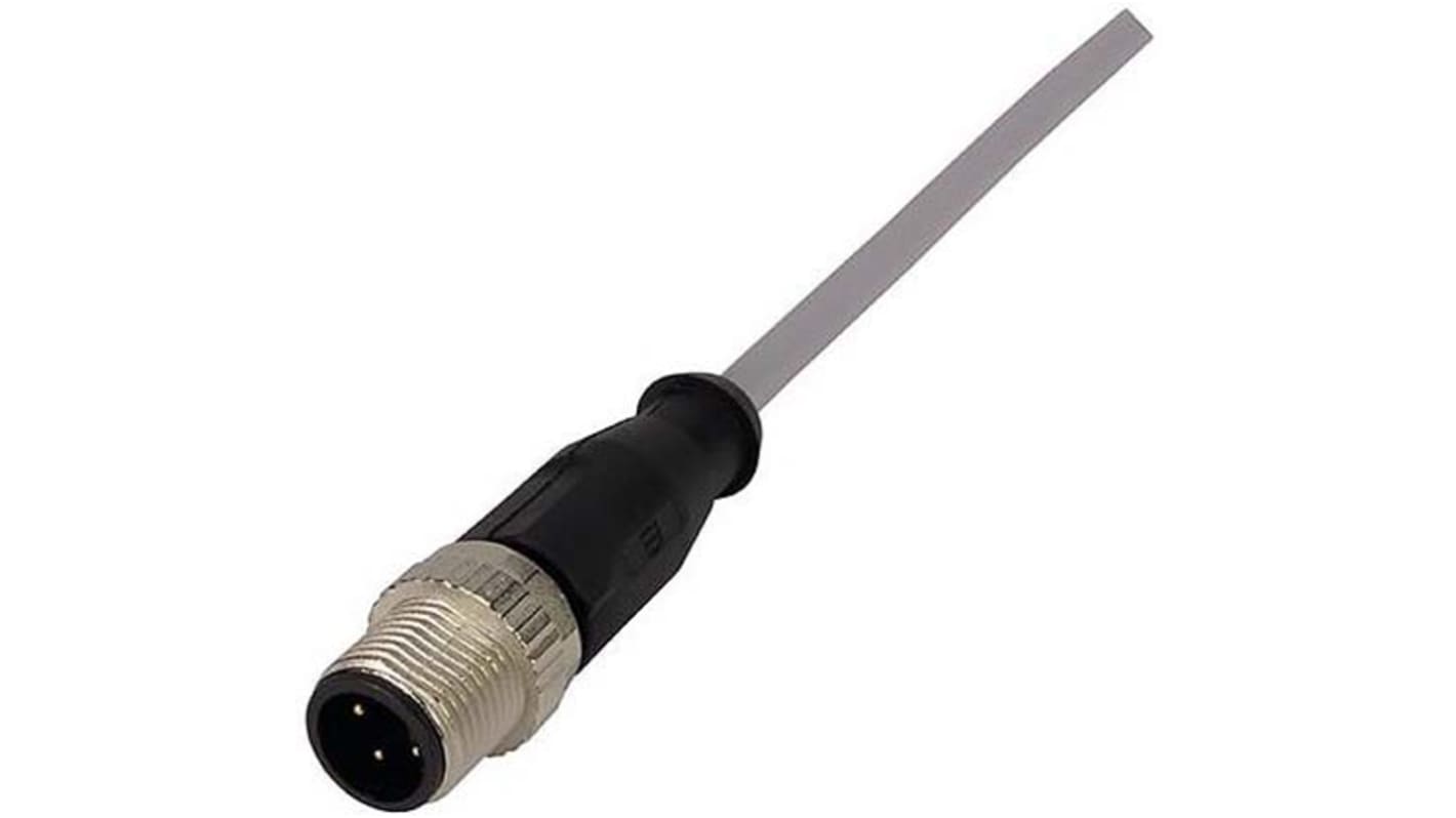 Cable de conexión HARTING, con. A M12 Macho, 4 polos, con. B Sin terminación, cod.: A, long. 5m, IP67