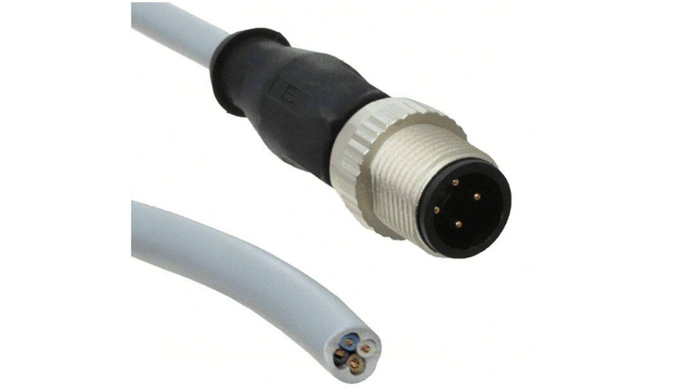 HARTING Straight Male 4 way M12 to Unterminated Sensor Actuator Cable, 10m