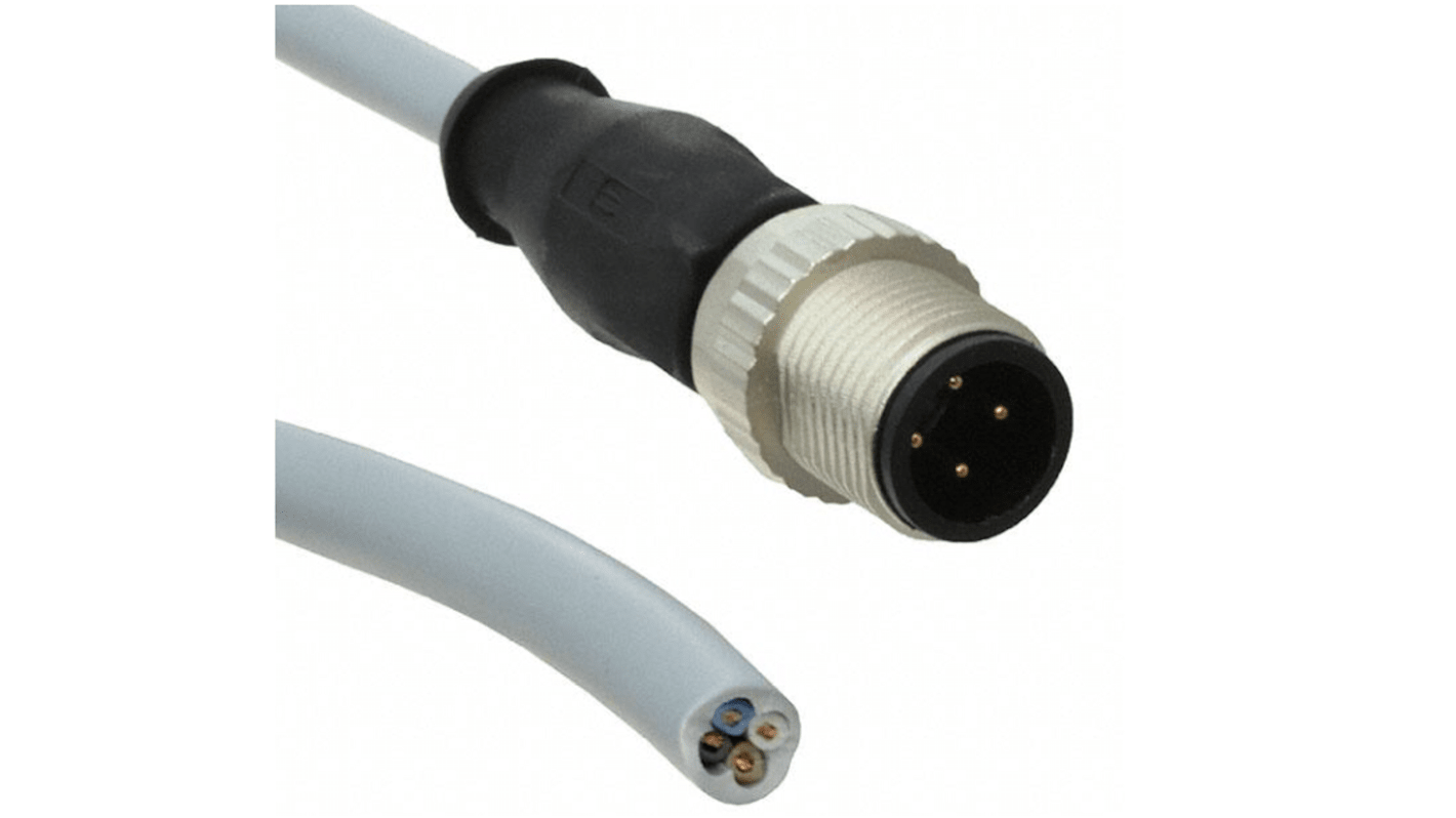 HARTING Straight Male 4 way M12 to Unterminated Sensor Actuator Cable, 5m