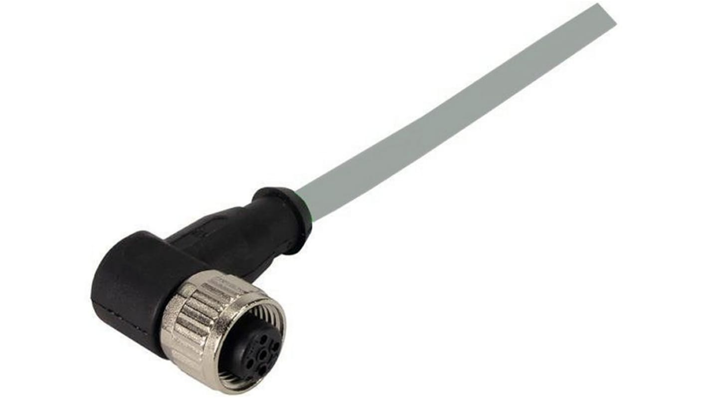 Cable de conexión Harting, con. A M12 Hembra, 12 polos, con. B Sin terminación, cod.: A, long. 1m, IP67