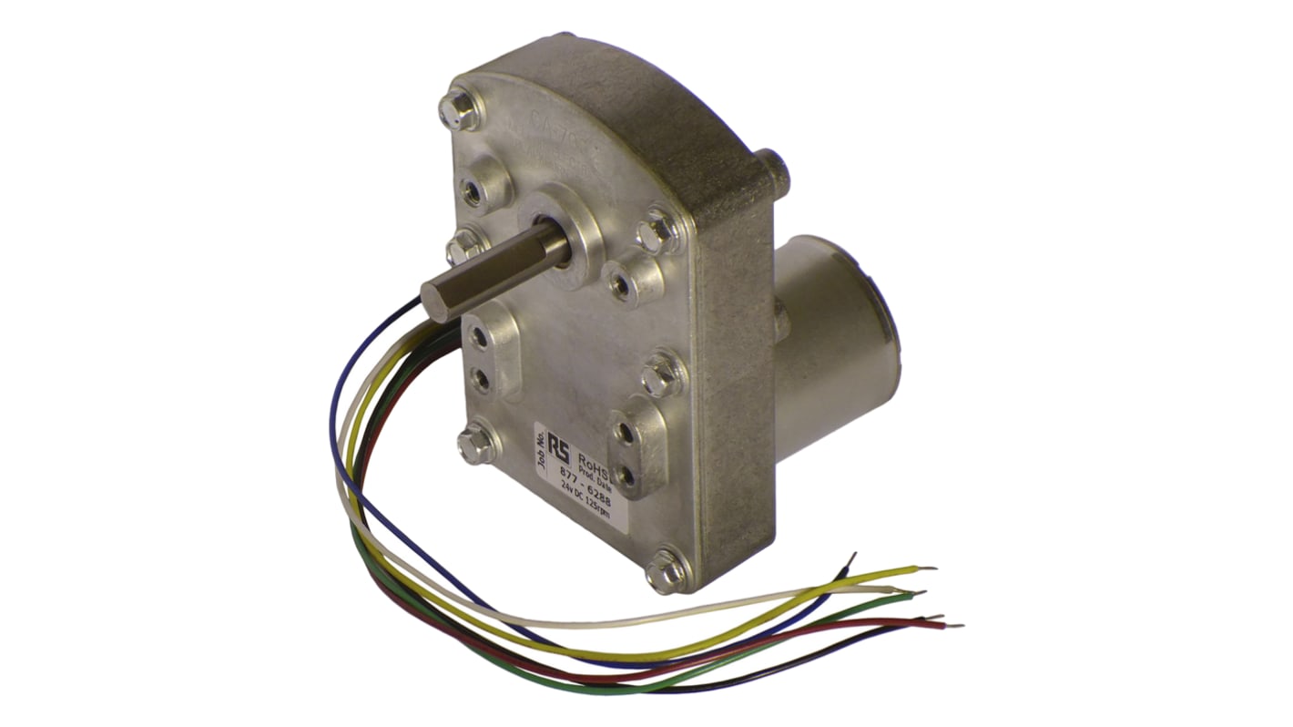 Mellor Electric Brushless Geared DC Geared Motor, 9 W, 24 V dc, 1.3 Nm, 125 rpm, 7.94mm Shaft Diameter