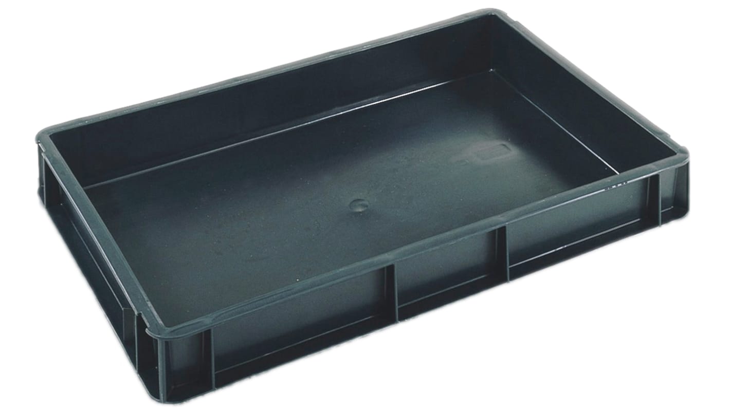 Schoeller Allibert 12L Grey Small Stacking Container, 75mm x 600mm x 400mm