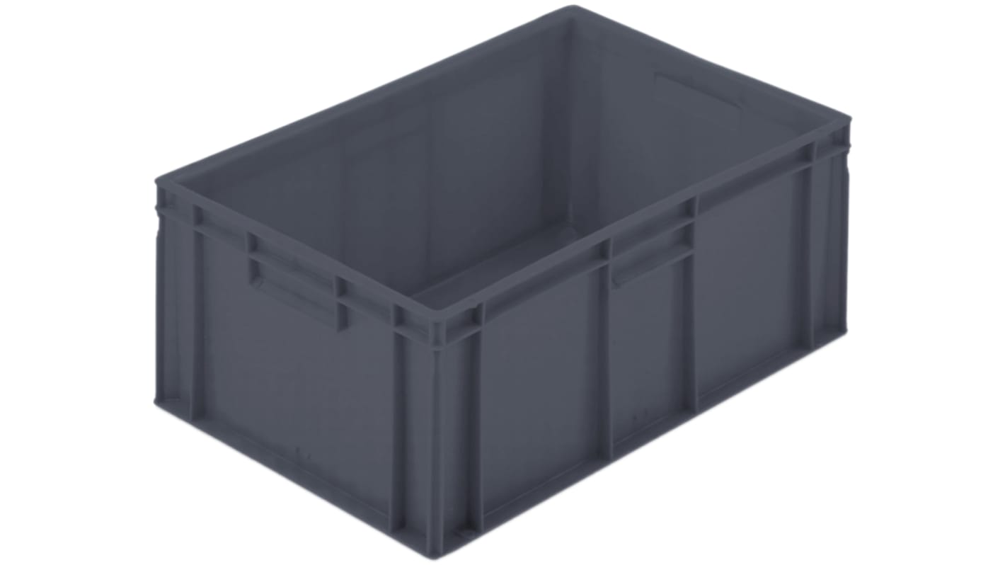 Contenedor apilable Schoeller Allibert Gris, de 45L, 235mm x 600mm x 400mm