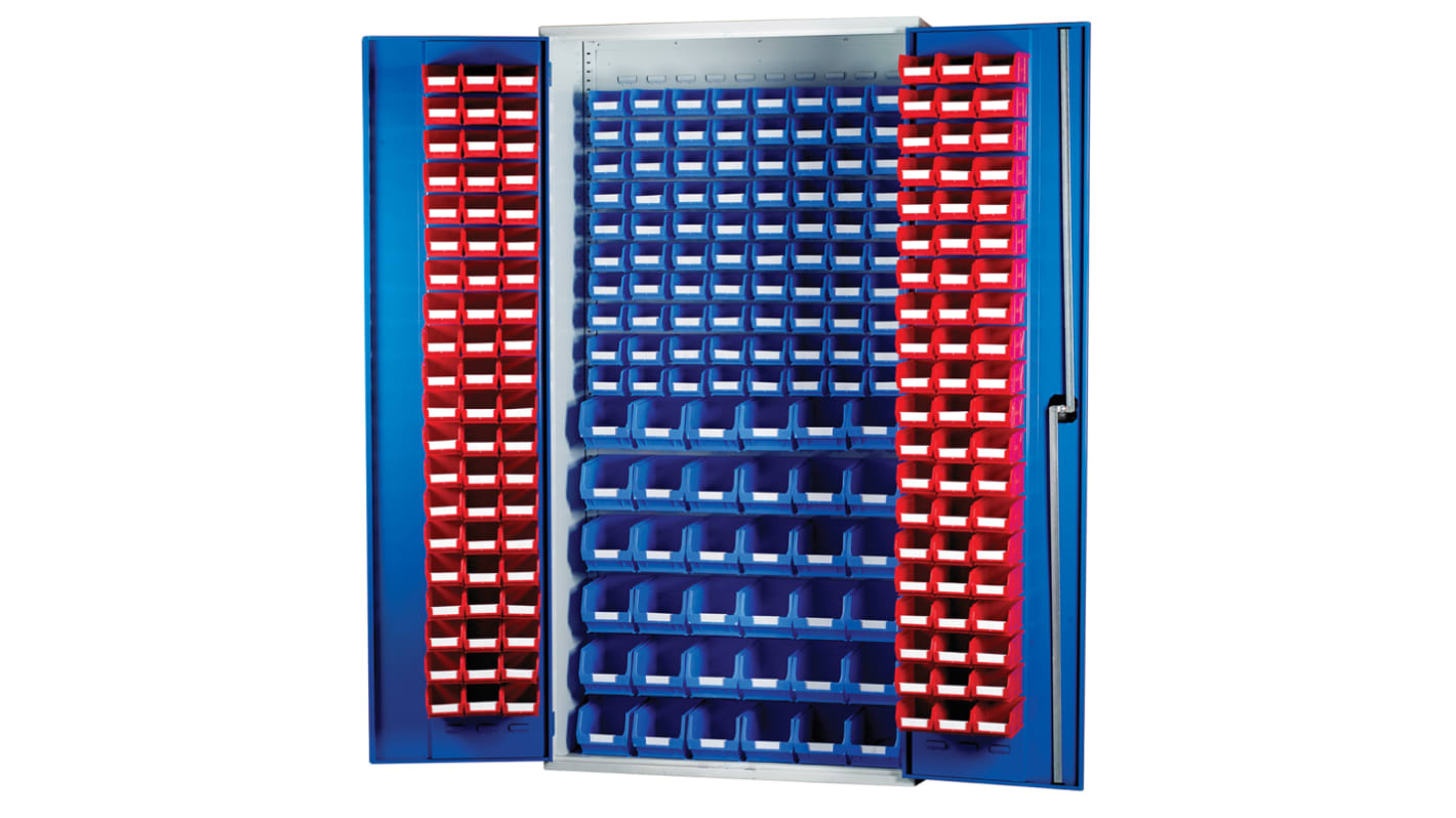 Armadietto di stoccaggio RS PRO in Acciaio, 2000 x 1015 x 430mm, Bloccabile