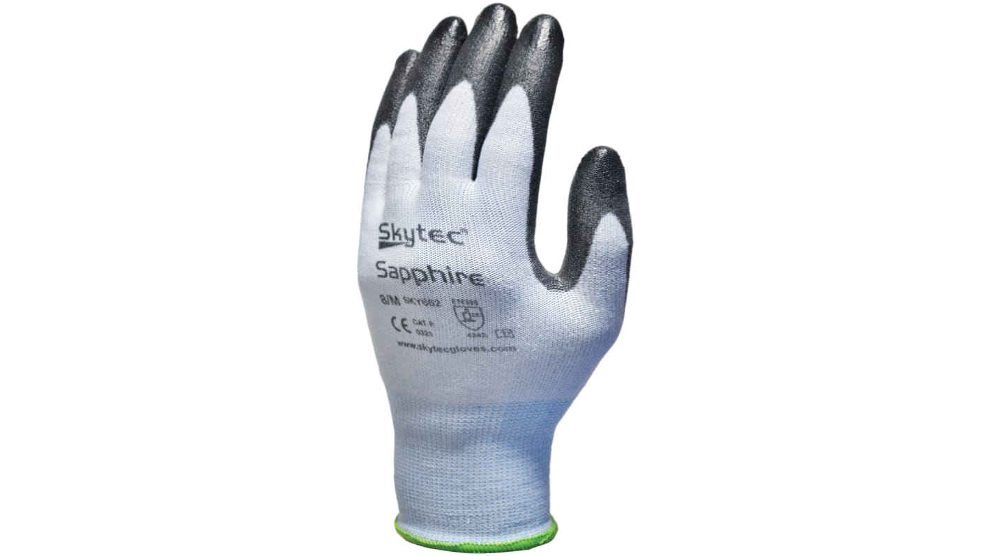 Skytec Blue Glass Fibre, HPPE Cut Resistant Work Gloves, Size 10, Polyurethane Coating