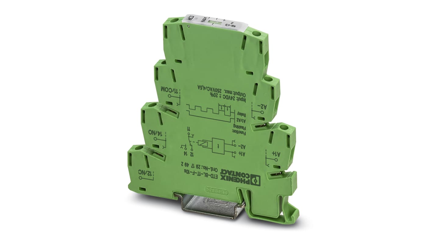 Phoenix Contact DIN Rail Mount Timer Relay, 2-Contact, 0.3 → 30min, 1-Function, SPDT