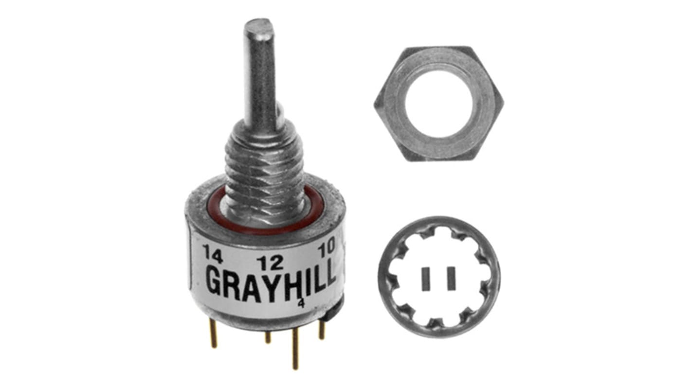 Grayhill Optical Encoder with a 3.18 mm Flat Shaft, Panel Mount