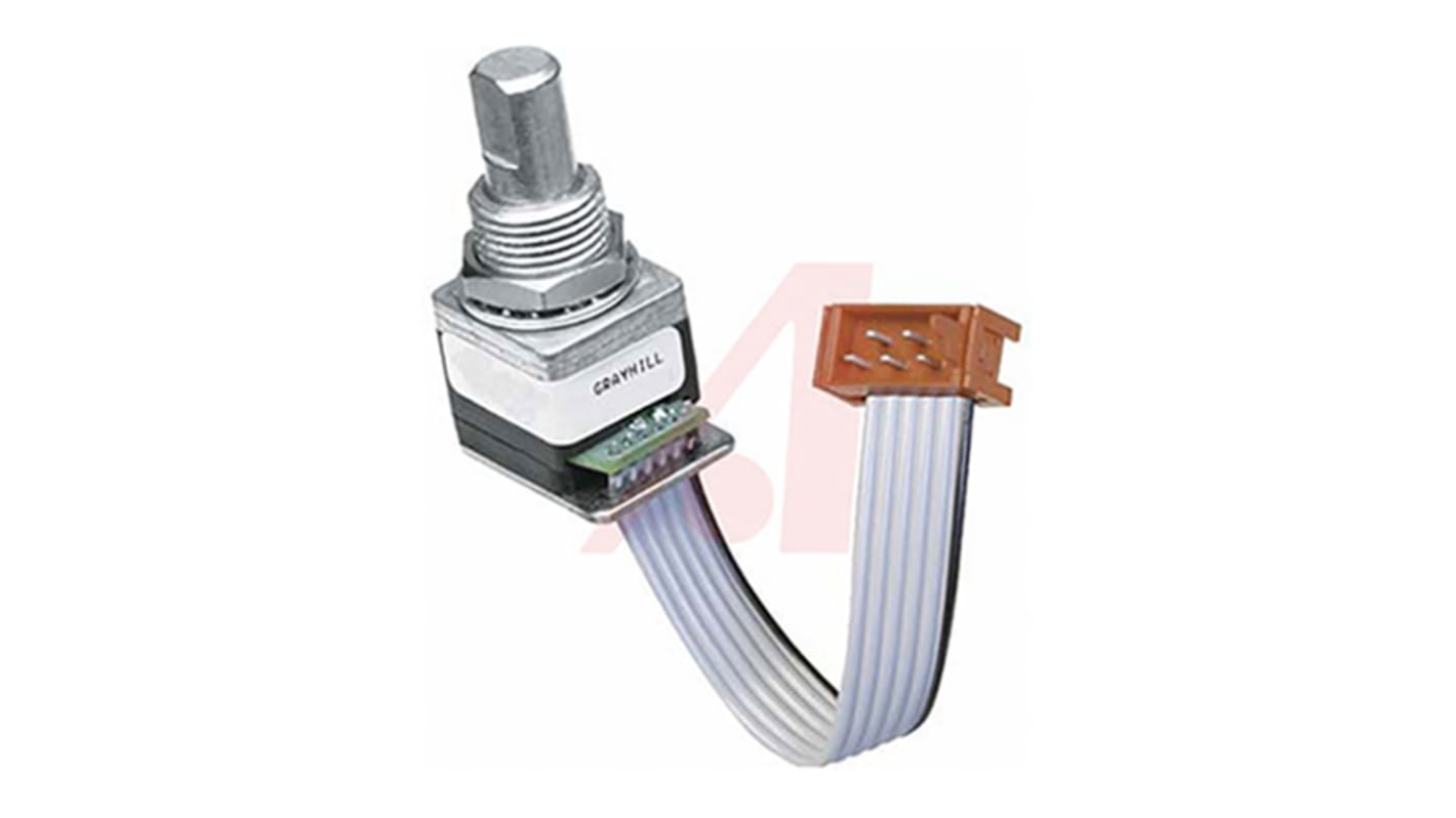 Grayhill 5V dc Optical Encoder with a 6.35 mm Flat Shaft, Surface Mount, Connector