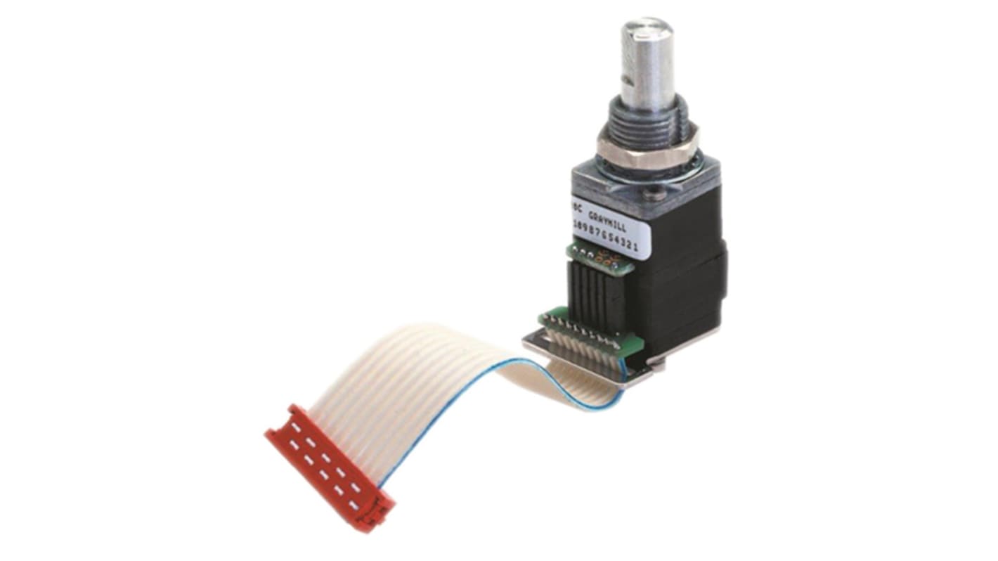 Grayhill 5V dc Optical Encoder with a 6.35 mm Flat Shaft, Panel Mount, Pin