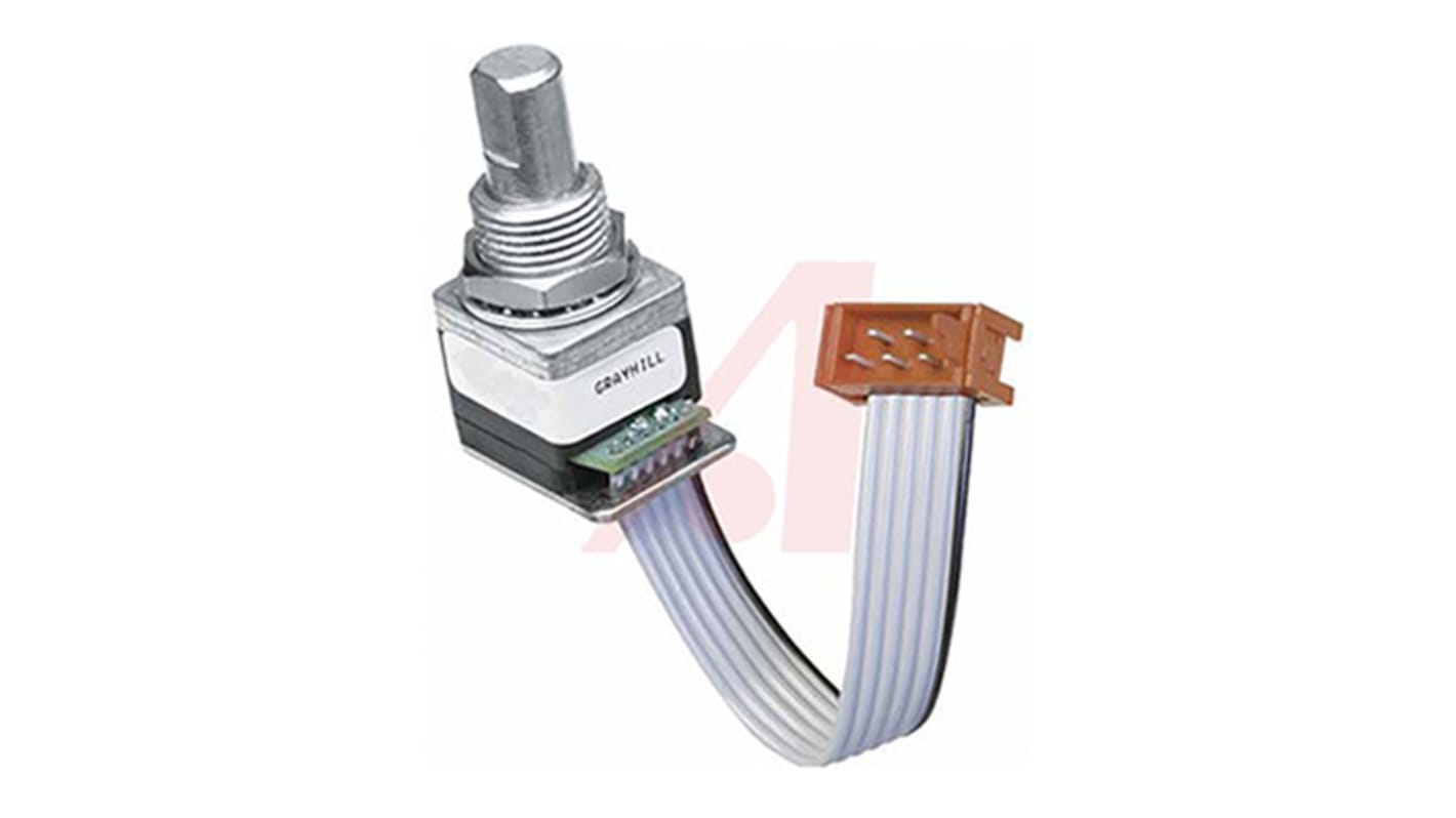 Grayhill 5V dc Optical Encoder with a 6.35 mm Flat Shaft, Surface Mount, Stripped Cable