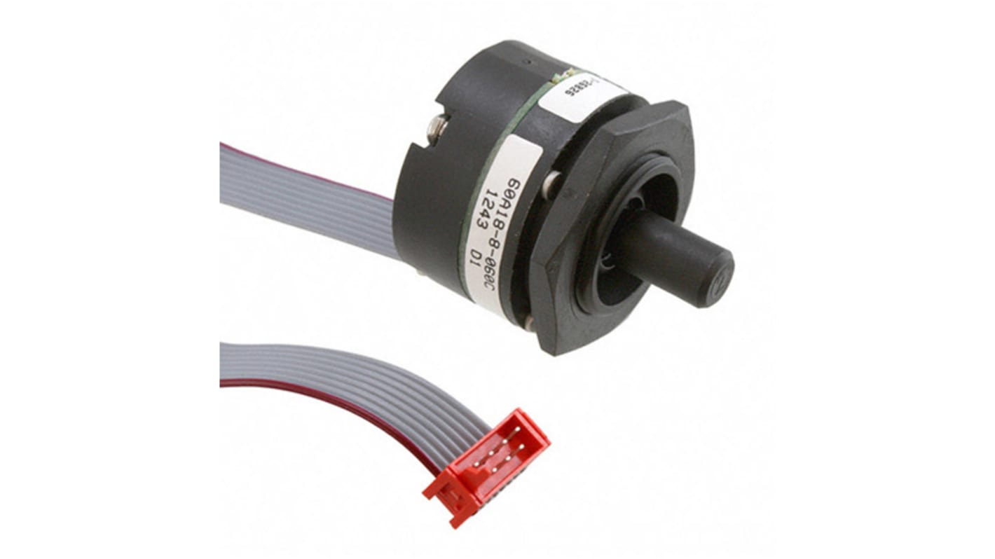 Grayhill 5V dc Optical Encoder with a 6.35 mm Flat Shaft, Panel Mount, Connector