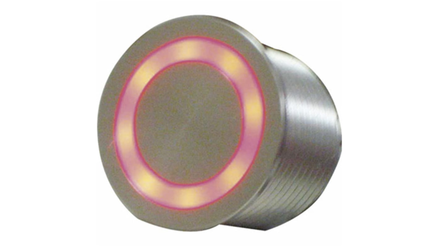 Grayhill Illuminated Push Button Switch, Momentary, Panel Mount, SPST, Red LED, 24V ac/dc