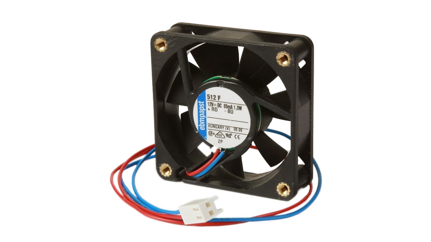 ebm-papst 4400 Series Axial Fan, 24 V dc, DC Operation, 168m³/h, 3.2W, 119 x 119 x 38mm