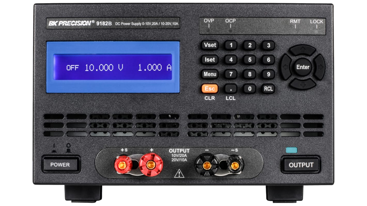 Alimentatore da banco BK Precision, 1 uscita, 0 → 20V, 10 A, 20 A, 200W