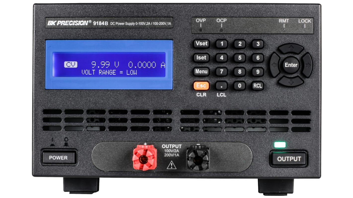 BK Precision 9183B Series Digital Bench Power Supply, 200V, 2A, 1-Output, 200W