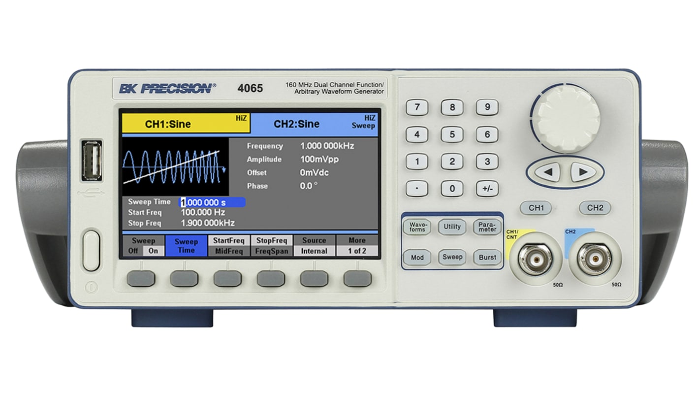 BK Precision 4065 Arbitrary Waveform Generator, 40 MHz, 160 MHz Max, 1 μHz Min